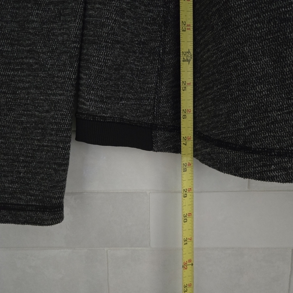 Lululemon Base Runner Long Sleeve Crewneck Top Mini Check Pique Heathered Black - Picture 8 of 9